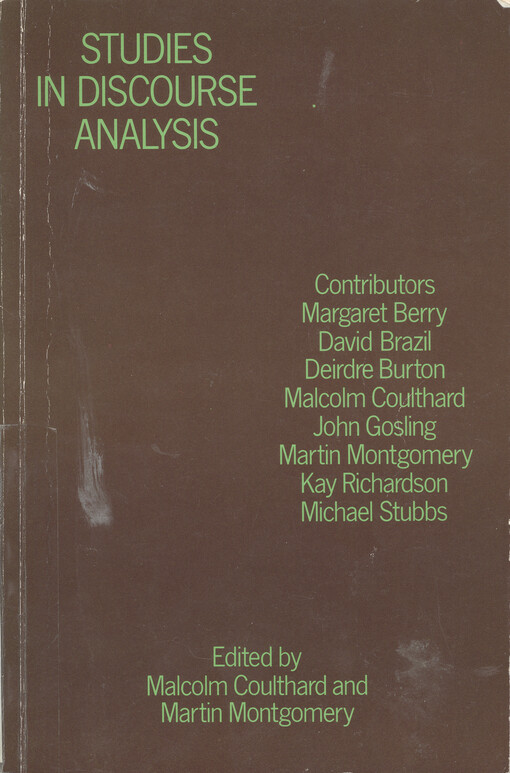 Studies in discourse analysis