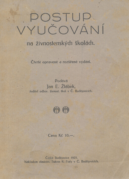 Postup vyučování na živnostenských školách