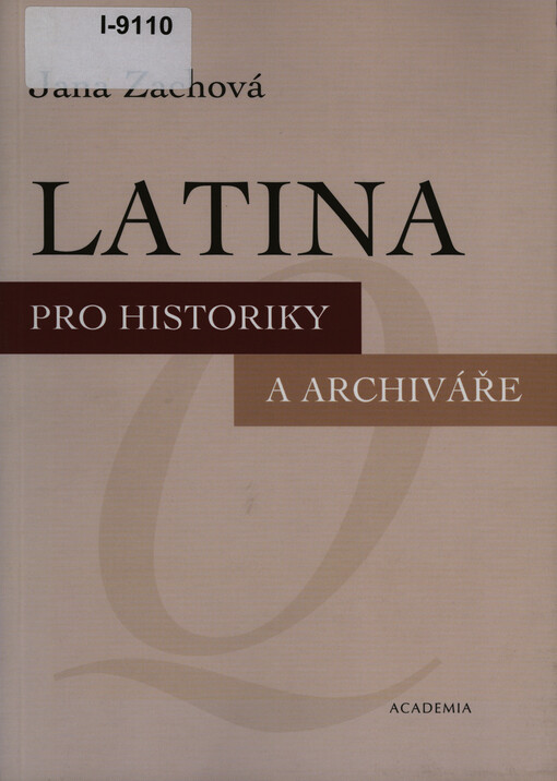 Latina pro historiky a archiváře