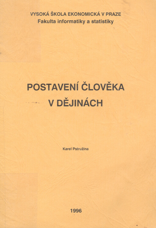 Postavení člověka v dějinách