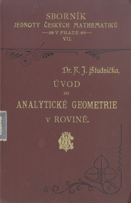 Úvod do analytické geometrie v rovině