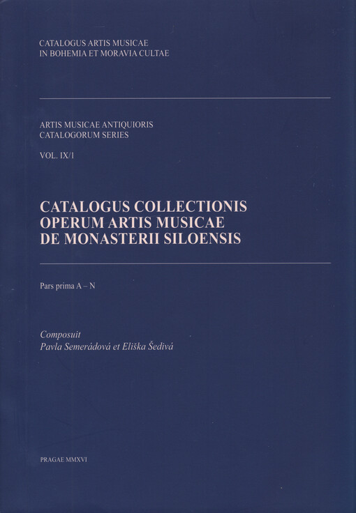 Catalogus collectionis operum artis musicae de Monasterii Siloensis