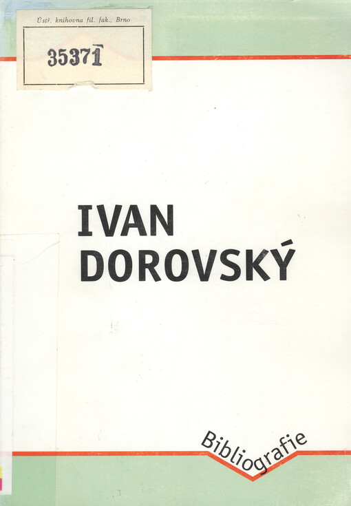 Ivan Dorovský: bibliografie