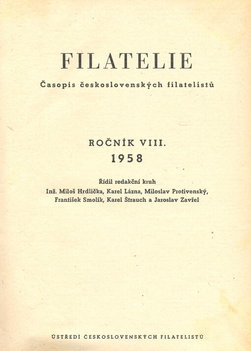 Filatelie : časopis československých filatelistů