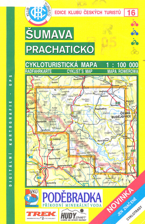 Šumava Prachaticko : cykloturistická mapa 1:100^000 : profily tras, průvodce, digitální kartografie, GPS
