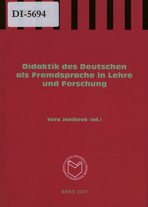 Didaktik des Deutschen als Fremdsprache in Lehre und Forschung