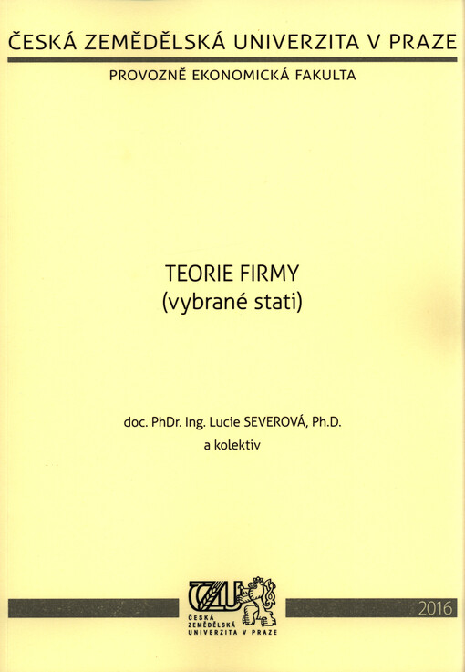 Teorie firmy (vybrané stati)