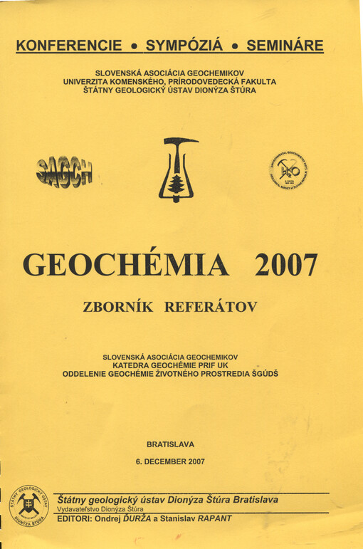 Geochémia 2007 :zborník referátov : Bratislava, 6. december 2007
