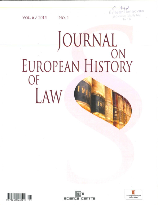 Journal on European History of Law