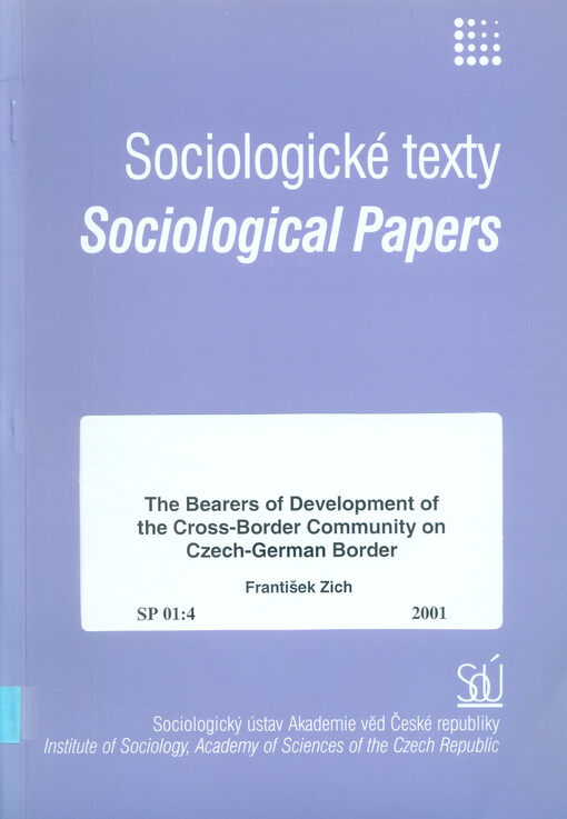 bearers of development of the cross-border community on Czech-German border