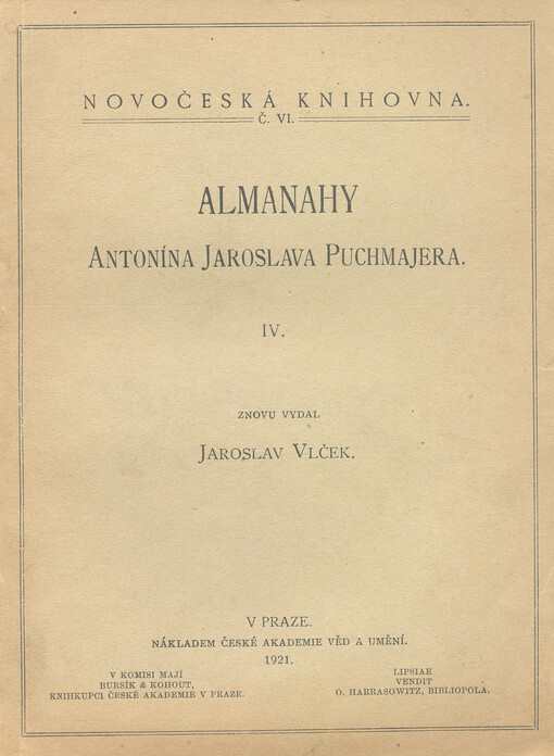 Almanahy Antonína Jaroslava Puchmajera. IV.