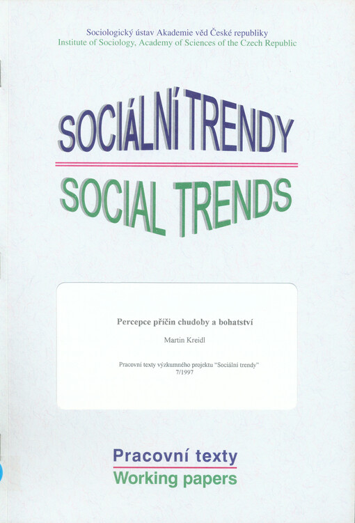 Percepce příčin chudoby a bohatství