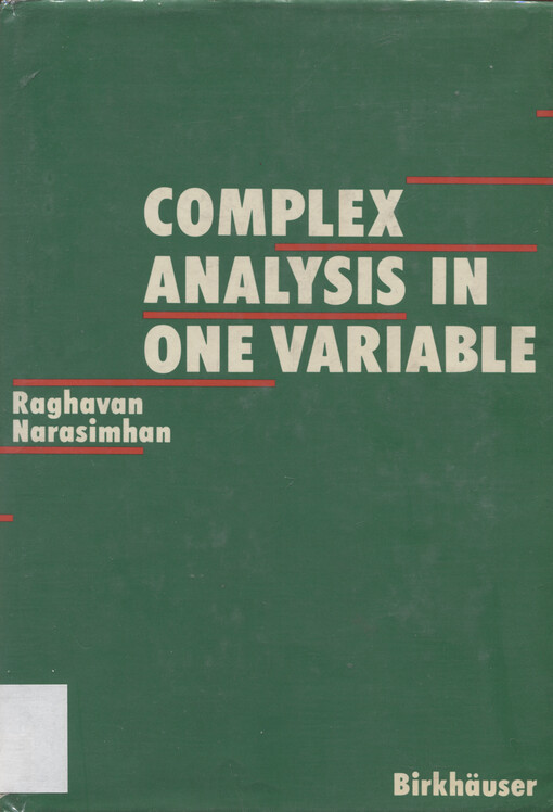 Complex analysis in one variable