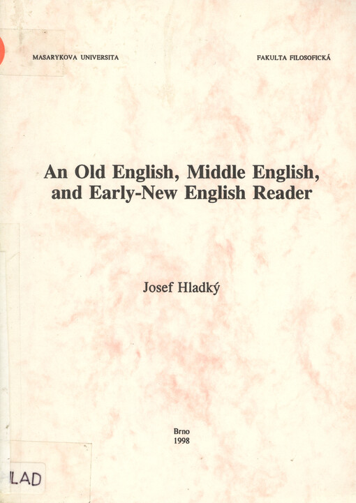 An old English, middle English, and early-new English reader