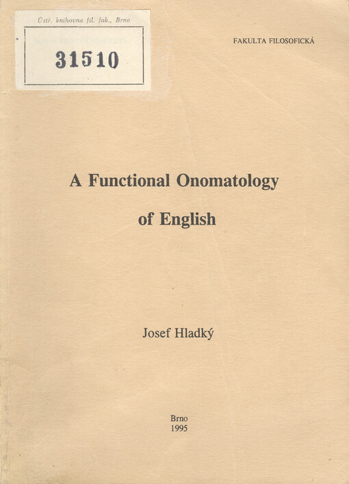 A Functional Onomatology of English