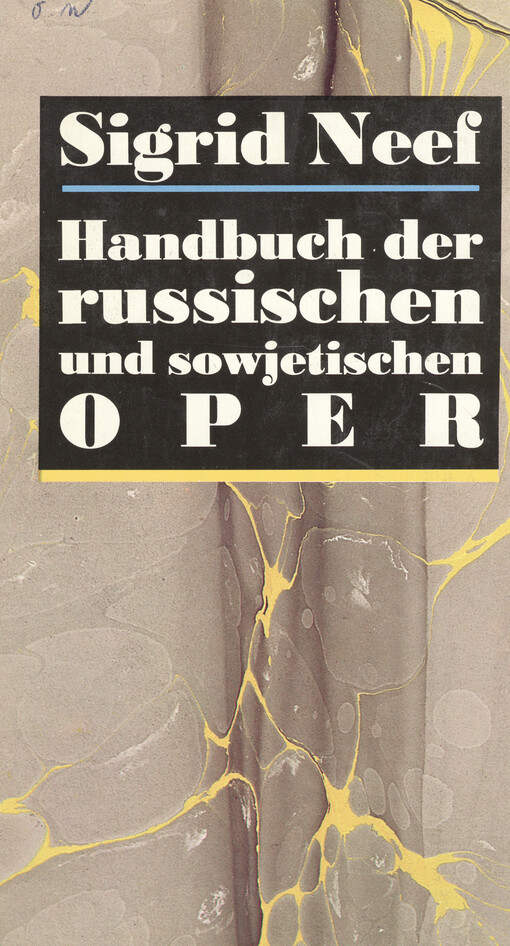 Handbuch der russischen und sowjetischen Oper