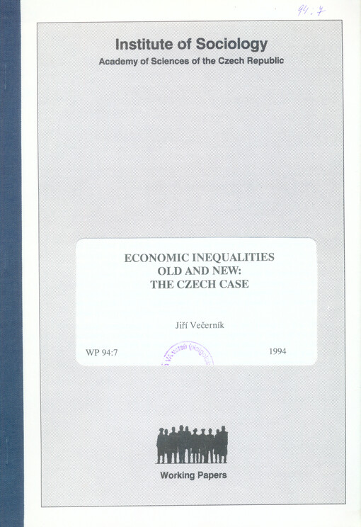 Economic inequalities old and new: the Czech case