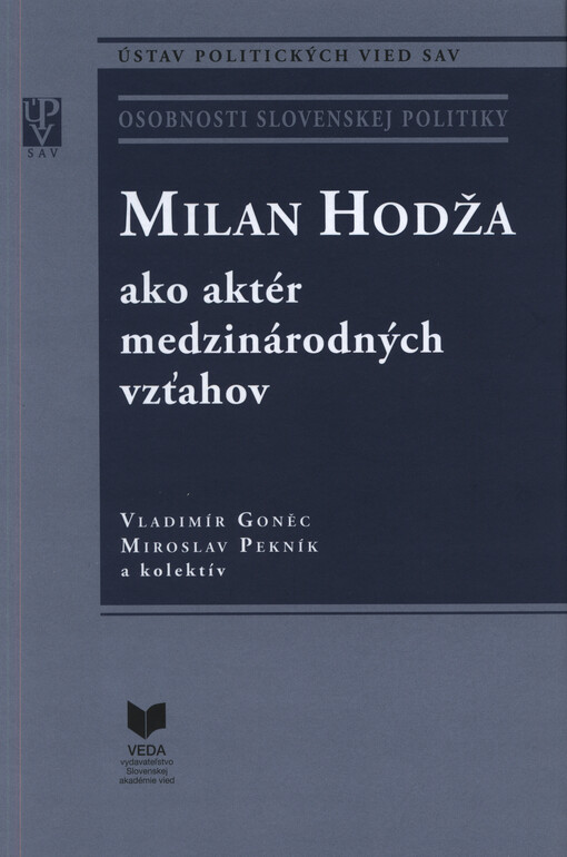 Milan Hodža ako aktér medzinárodných vzťahov