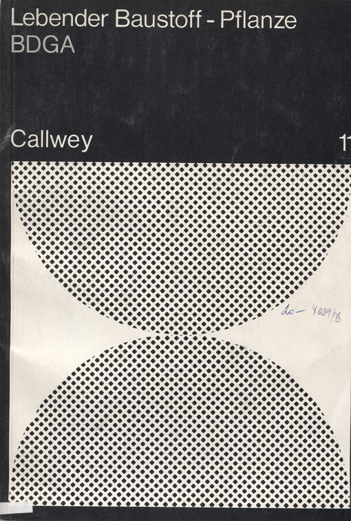 Lebender Baustoff Pflanze : BDGA 11