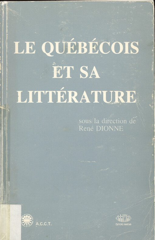 Le Québécois et sa littérature