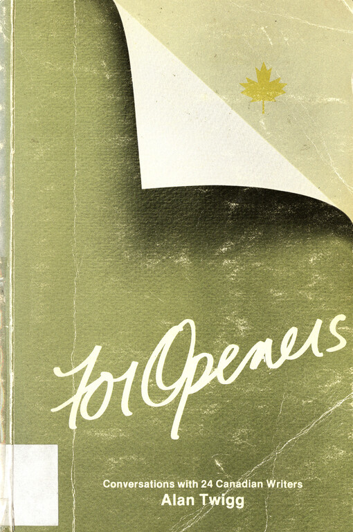 For openers : converstaions with 24 Canadian writers
