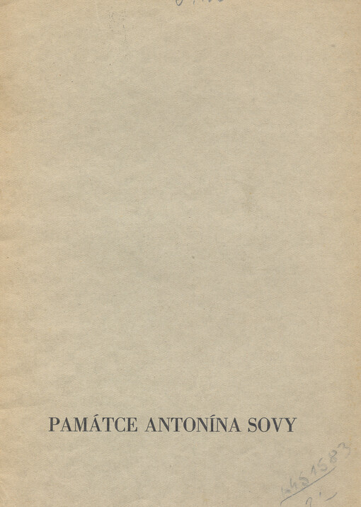 Památce Antonína Sovy