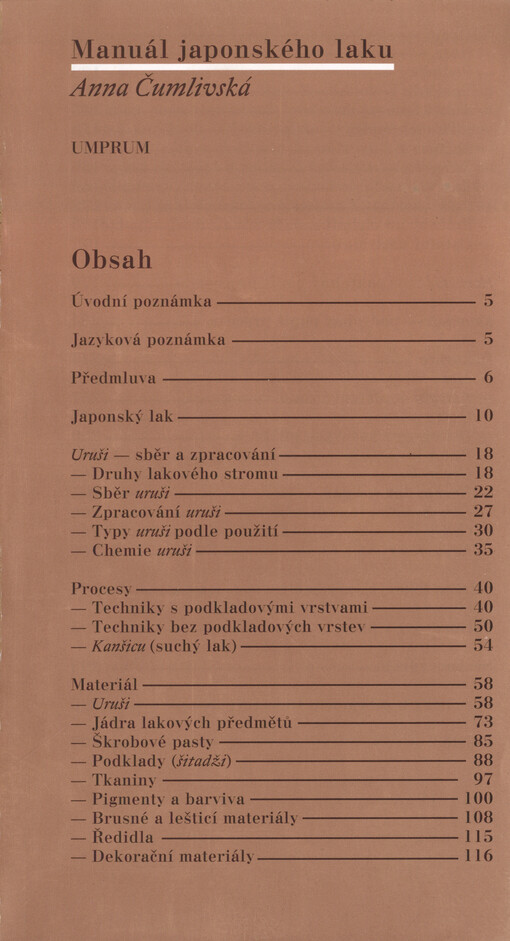 Manuál japonského laku