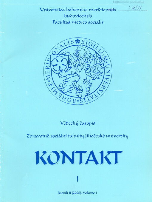 Kontakt : scientific acta Faculty of social and health studies