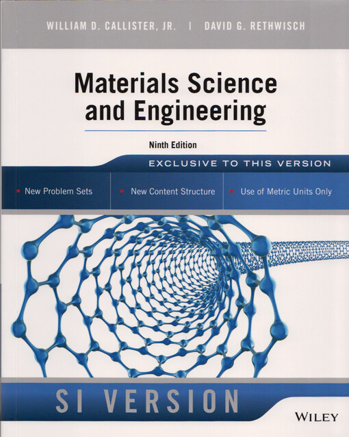 Materials science and engineering : SI version