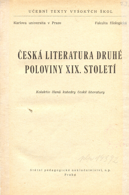 Česká literatura druhé poloviny XIX. století