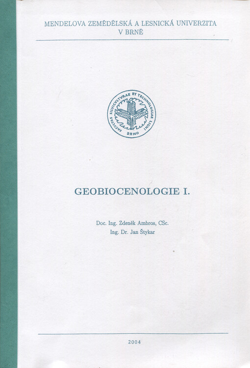 Geobiocenologie I.