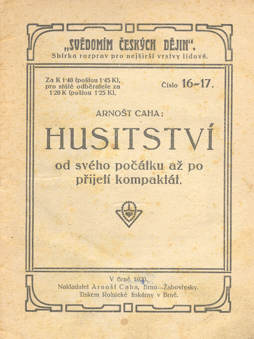 Husitství od svého počátku až po přijetí kompaktát