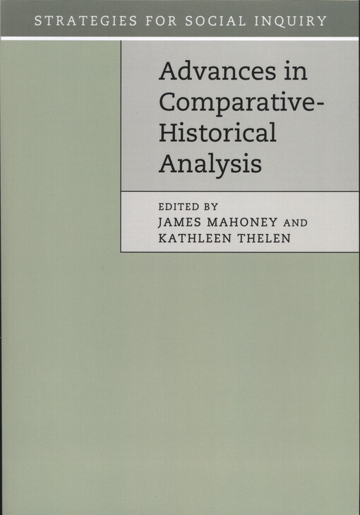 Advances in comparative-historical analysis