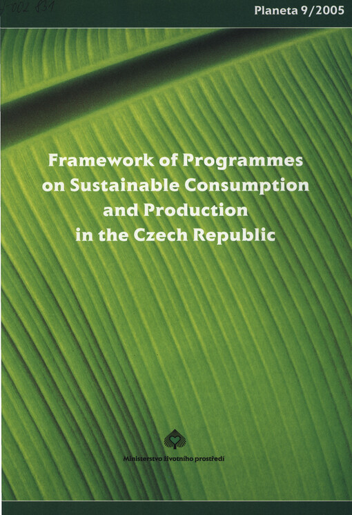 Framework of programmes on sustainable consumption and production in the Czech Republic