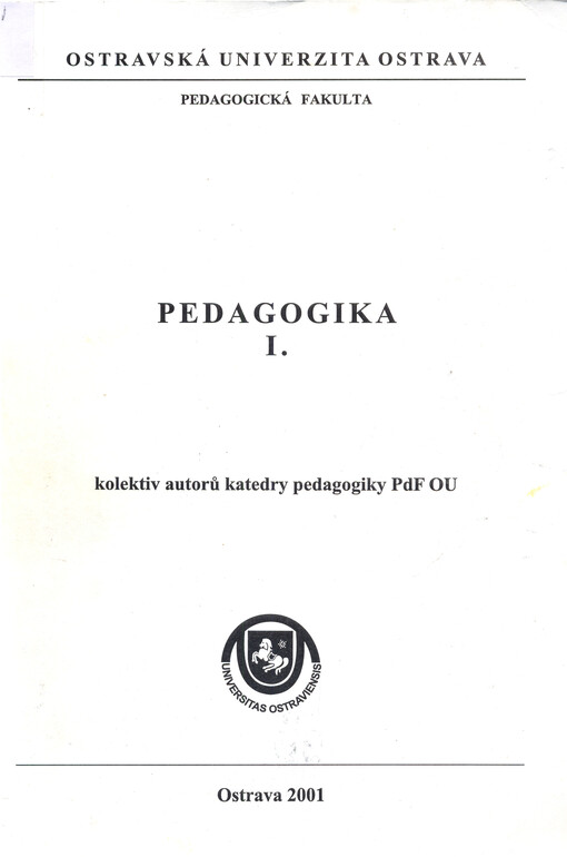 Pedagogika. I.
