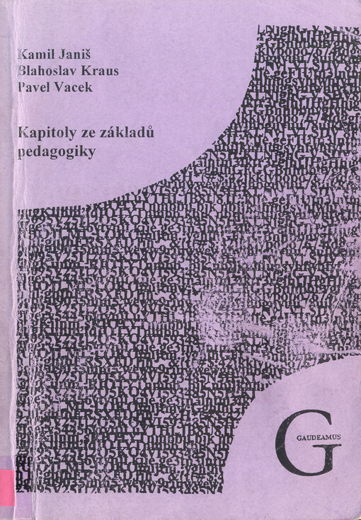 Kapitoly ze základů pedagogiky : studijní text