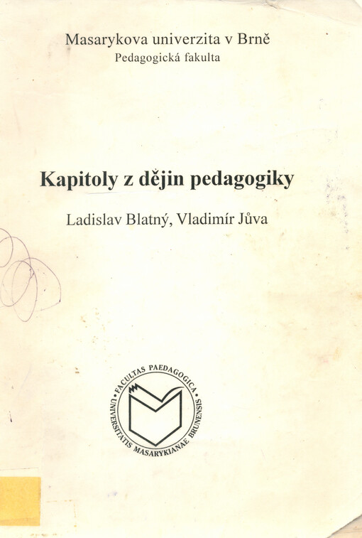 Kapitoly z dějin pedagogiky, 1. vyd.