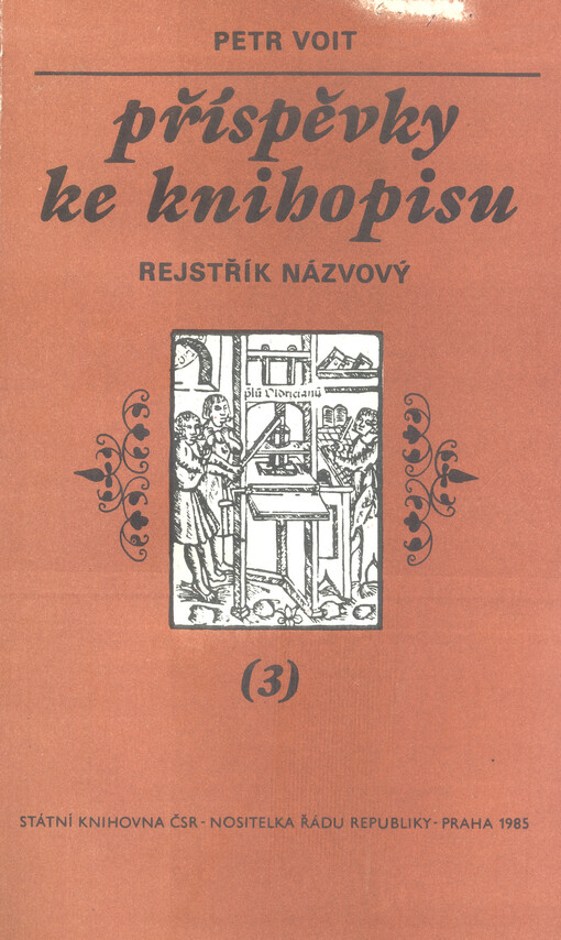 Příspěvky ke Knihopisu.(3),Rejstřík názvový