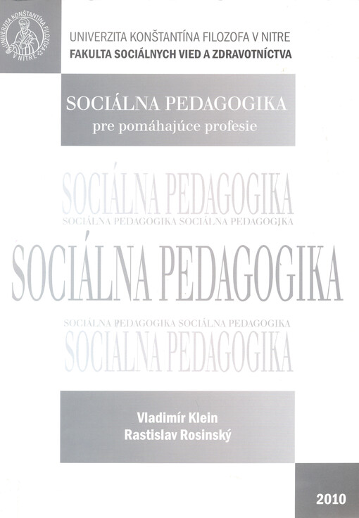 Sociálna pedagogika pre pomáhajúce profesie
