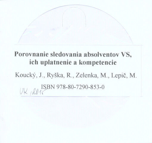 Porovnanie sledovania absolventov vysokých škôl, ich uplatnenie a kompetencie