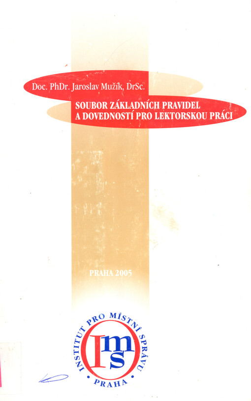 Soubor základních pravidel a dovedností pro lektorskou práci