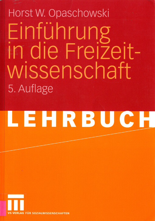 Einführung in die Freizeitwissenschaft
