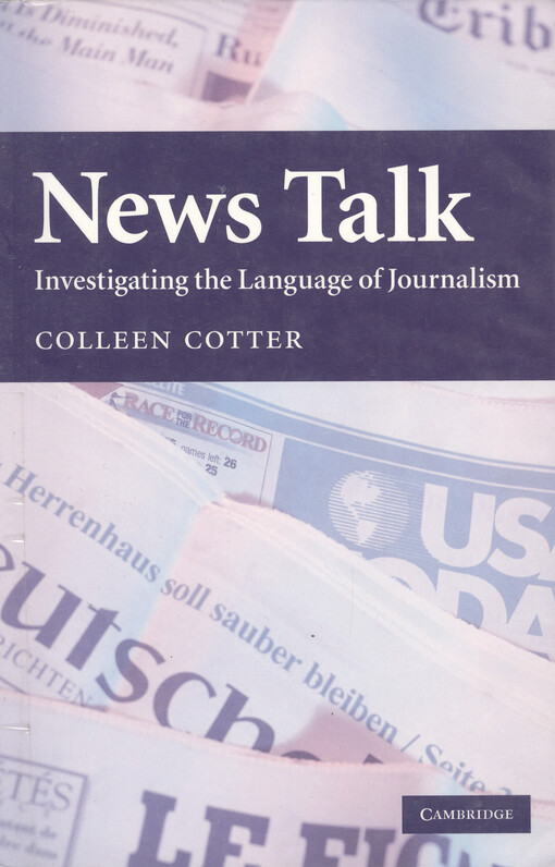 News talk : investigating the language of journalism