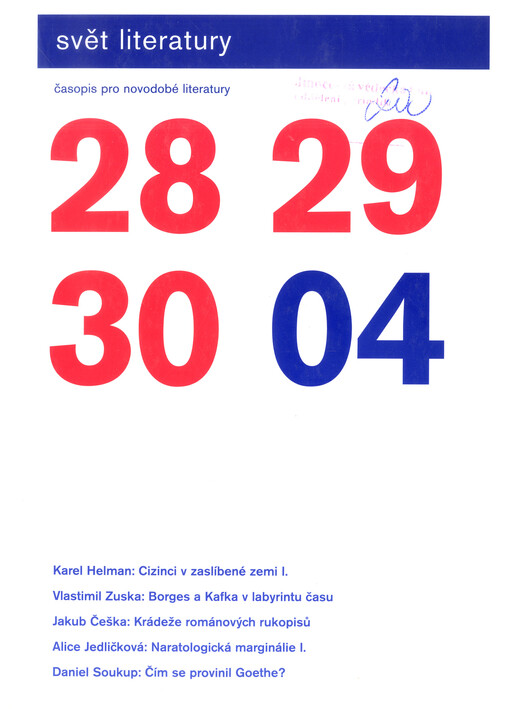Svět literatury : časopis pro novověké zahraniční literatury