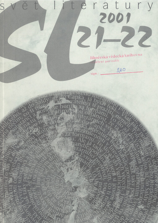 Svět literatury : časopis pro novověké zahraniční literatury