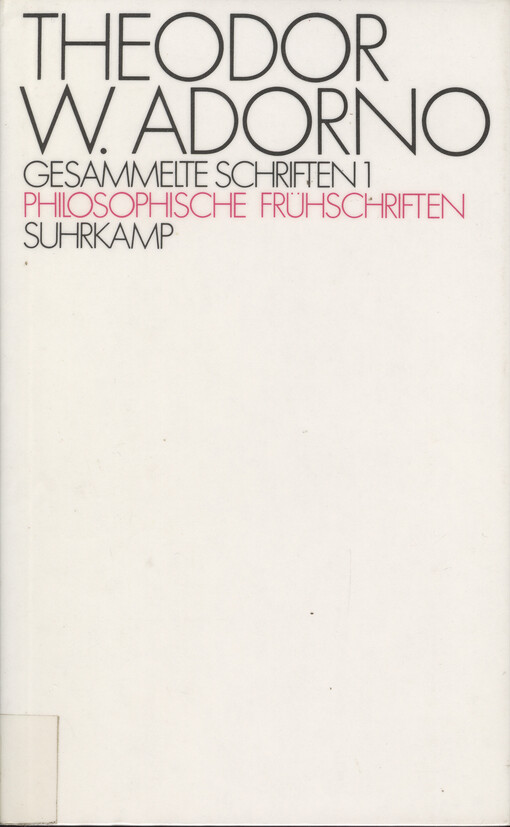 Gesammelte Schriften.Band 1,Philosophische Frühschriften