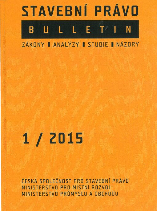 Stavební právo : bulletin : zákony, analýzy, studie, názory