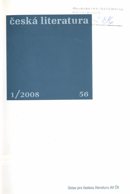 Česká literatura : časopis pro literární vědu