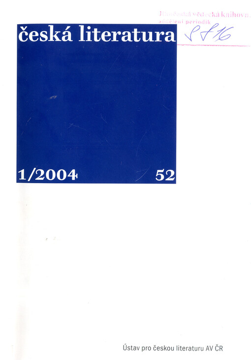 Česká literatura : časopis pro literární vědu