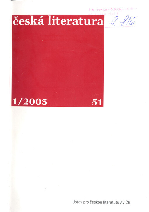 Česká literatura : časopis pro literární vědu
